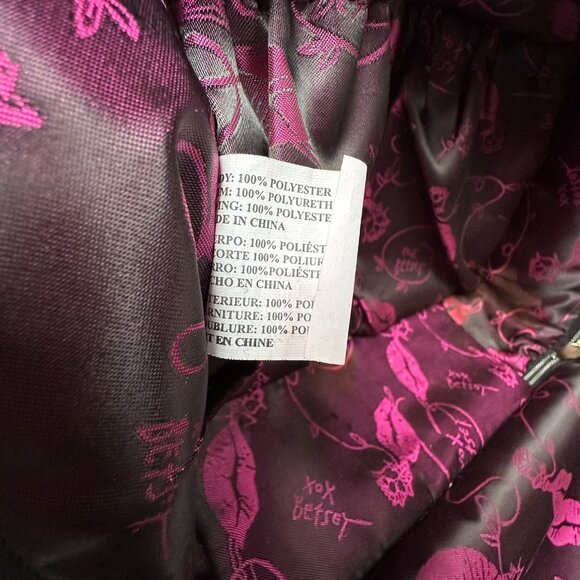 Betsey Johnson Emoji Purse Colorful Black Handheld Bag Top Handle Bow Tassel - Picture 7 of 12